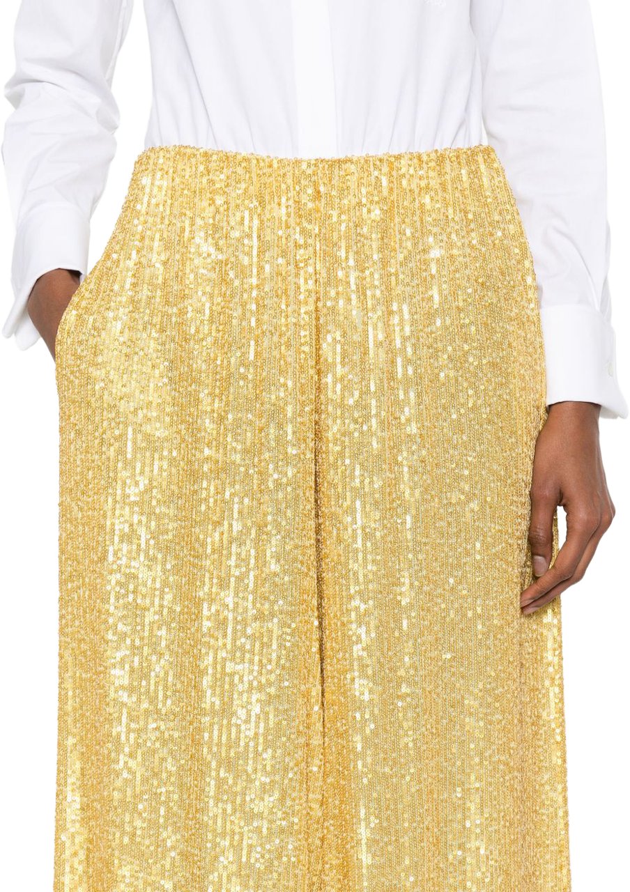 Norma Kamali Trousers Yellow Geel