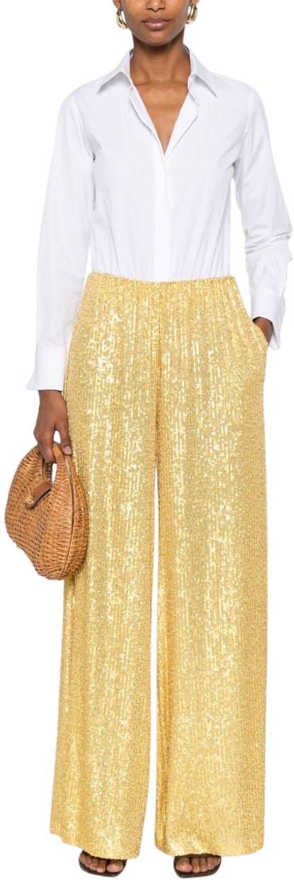 Norma Kamali Trousers Yellow Geel