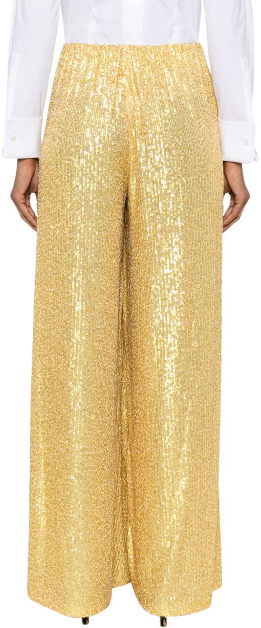 Norma Kamali Trousers Yellow Geel