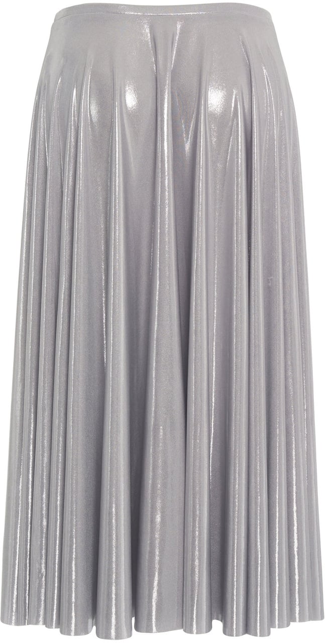 Norma Kamali Pleated midi skirt Zilver