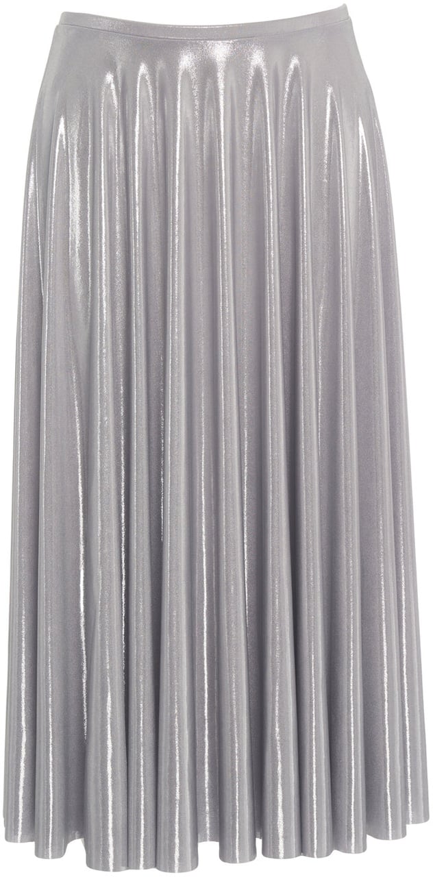 Norma Kamali Pleated midi skirt Zilver