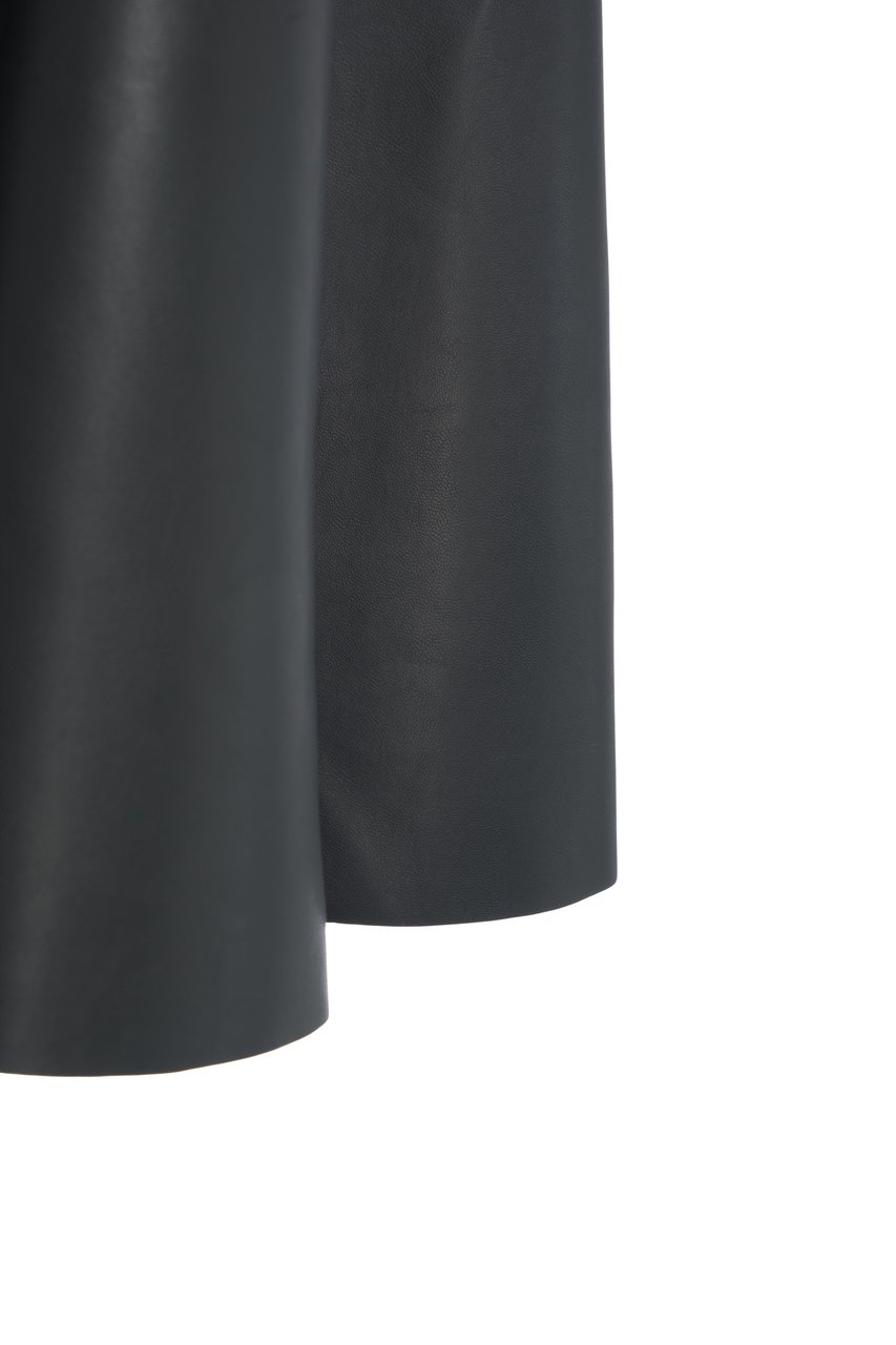 Norma Kamali Faux leather midi dress Zwart