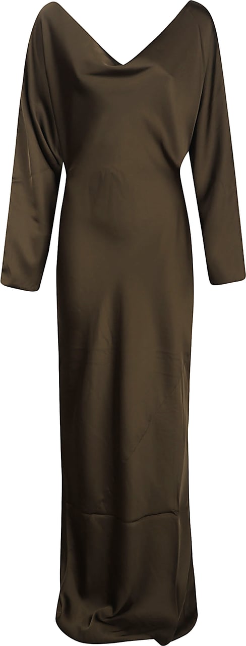 Norma Kamali Dolman Maria Long Dress Metallic Metallic