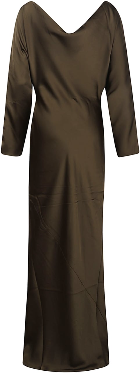 Norma Kamali Dolman Maria Long Dress Metallic Metallic