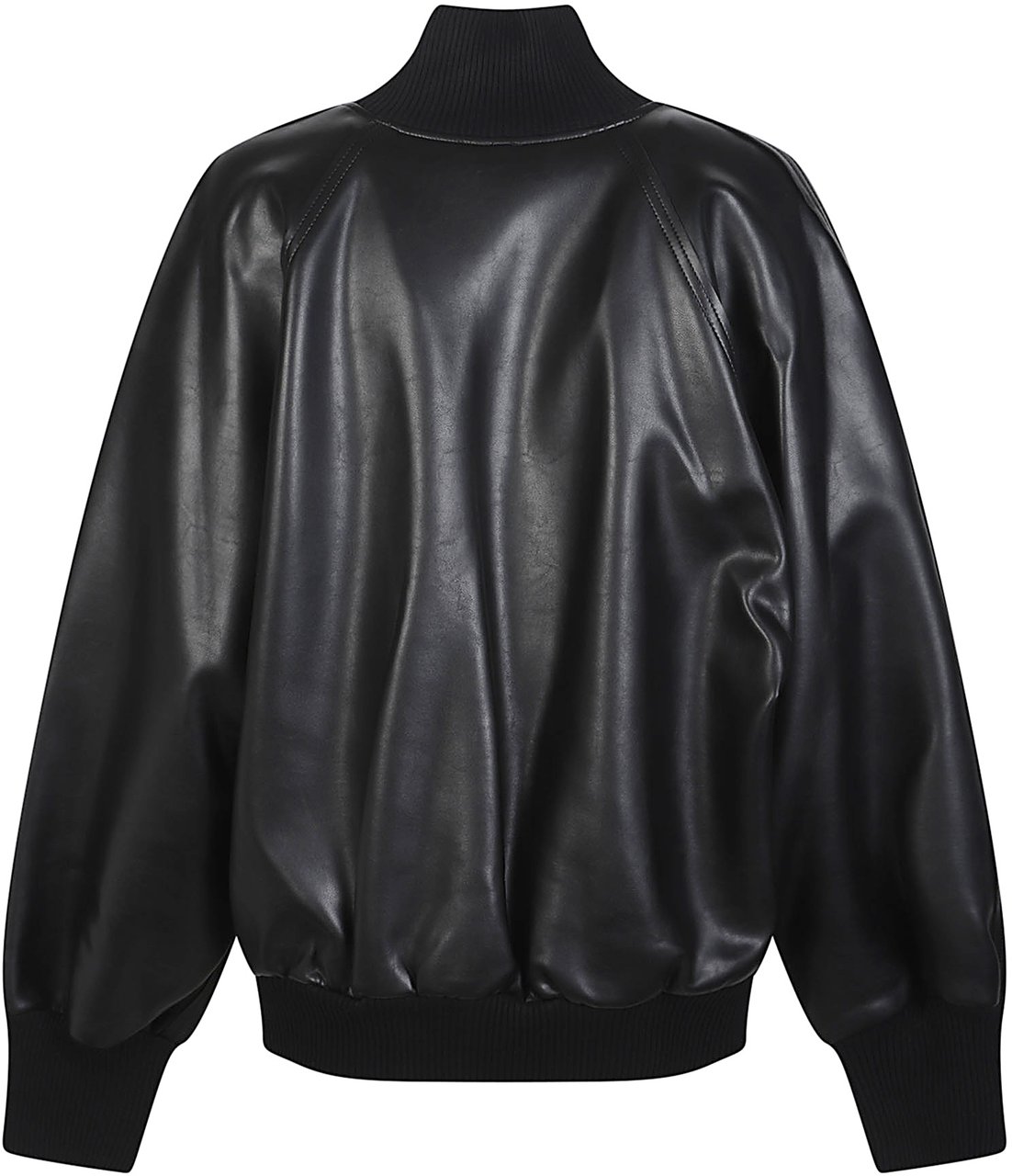 Norma Kamali Oversized Turtle To Hip Bomber Jacket Black Zwart