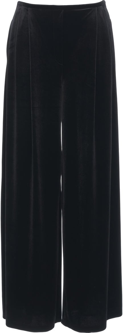 Norma Kamali Velvet pants Zwart