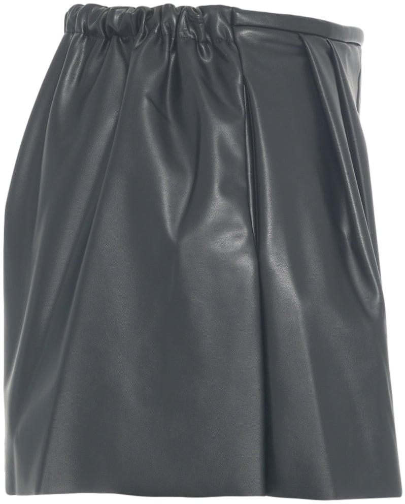 Norma Kamali Faux leather shorts Zwart