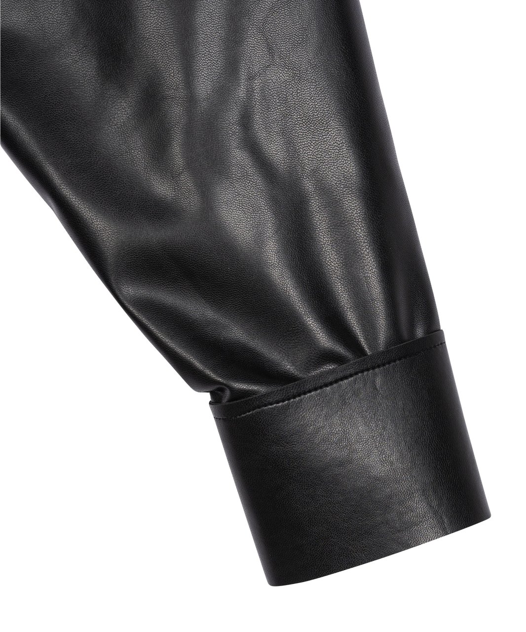 Norma Kamali Faux leather body 'Boyfriend' Zwart