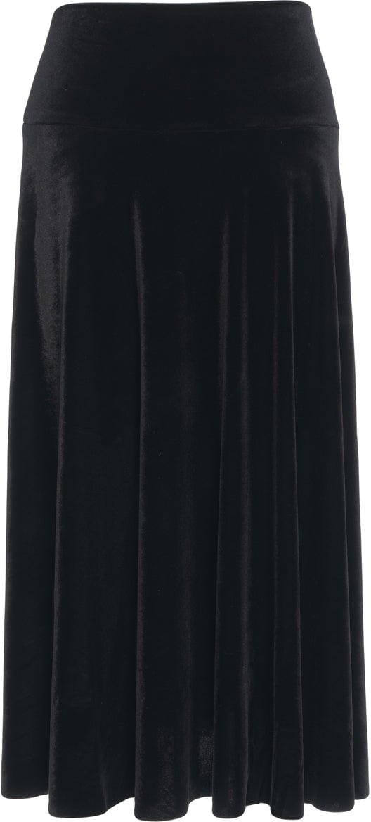 Norma Kamali Midi skirt in velvet Zwart