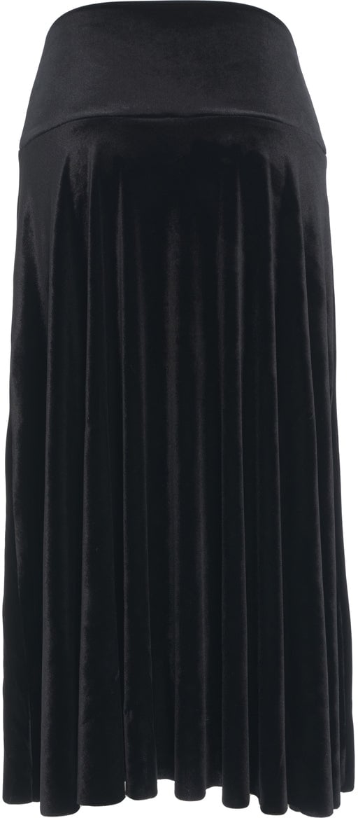 Norma Kamali Midi skirt in velvet Zwart