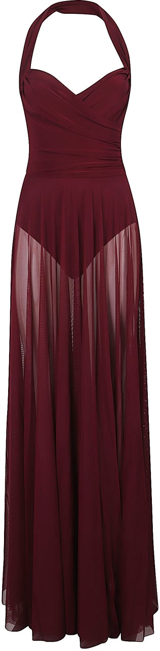 Norma Kamali Cayla Flared Dress Pink Roze