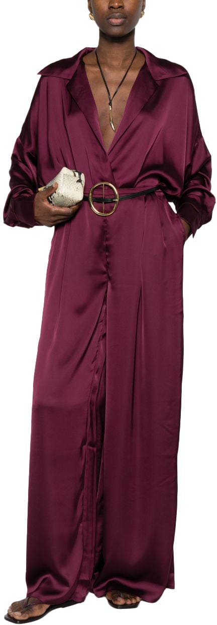 Norma Kamali Trousers Purple Paars