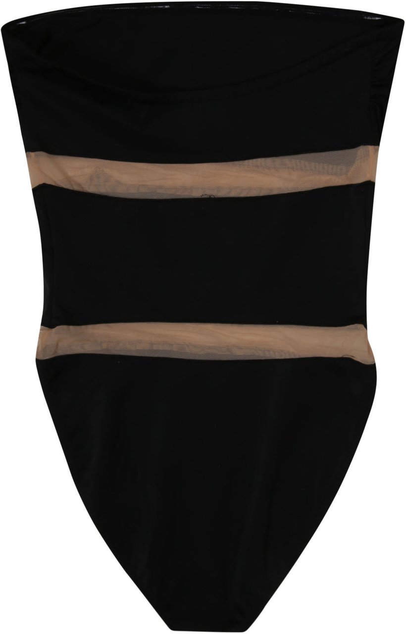 Norma Kamali Strapless Swimwear Black Zwart