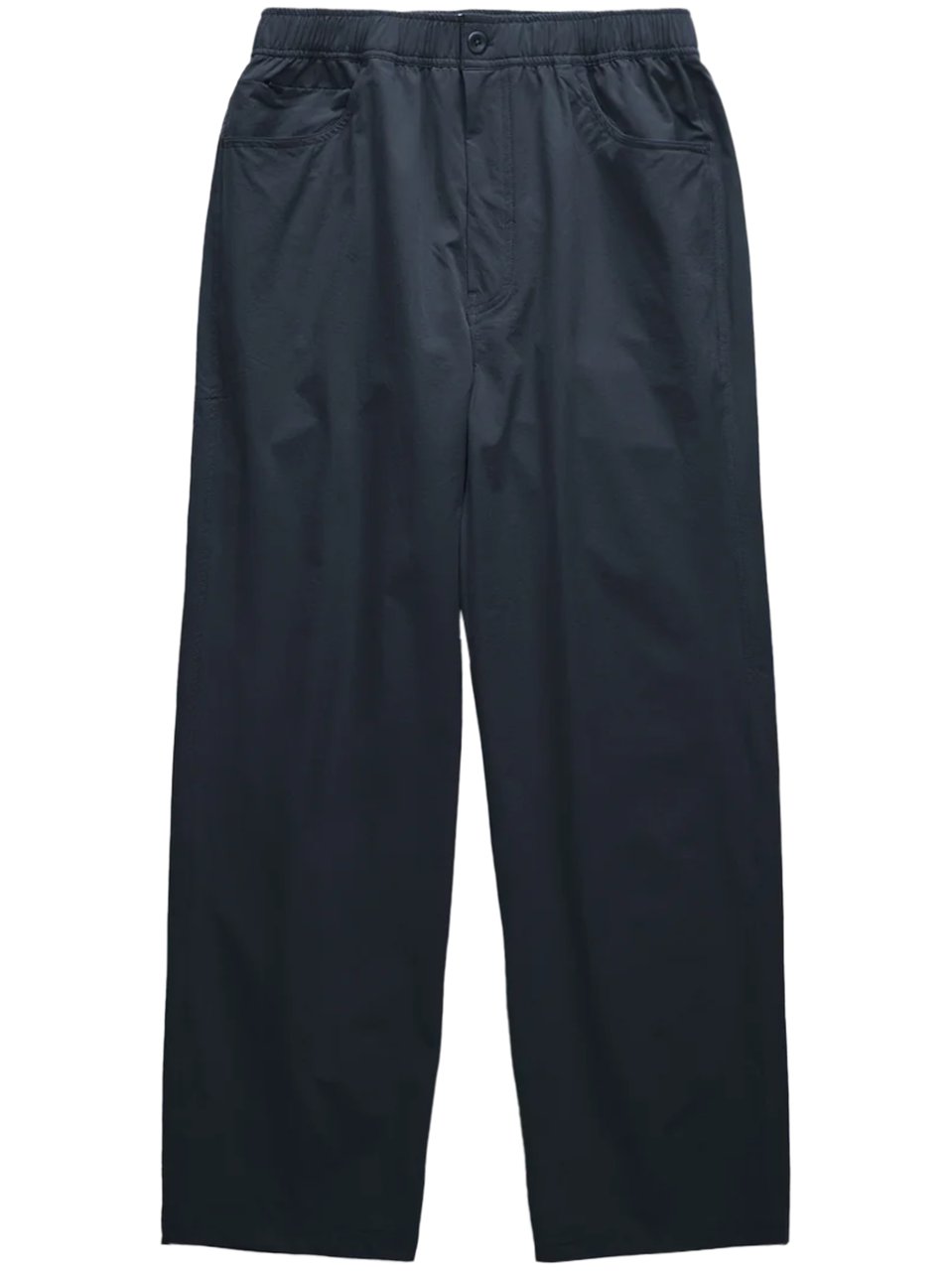 Norse Projects Relaxed Straight-Leg Trousers with Elastic Waistband and Functional Pockets Zwart