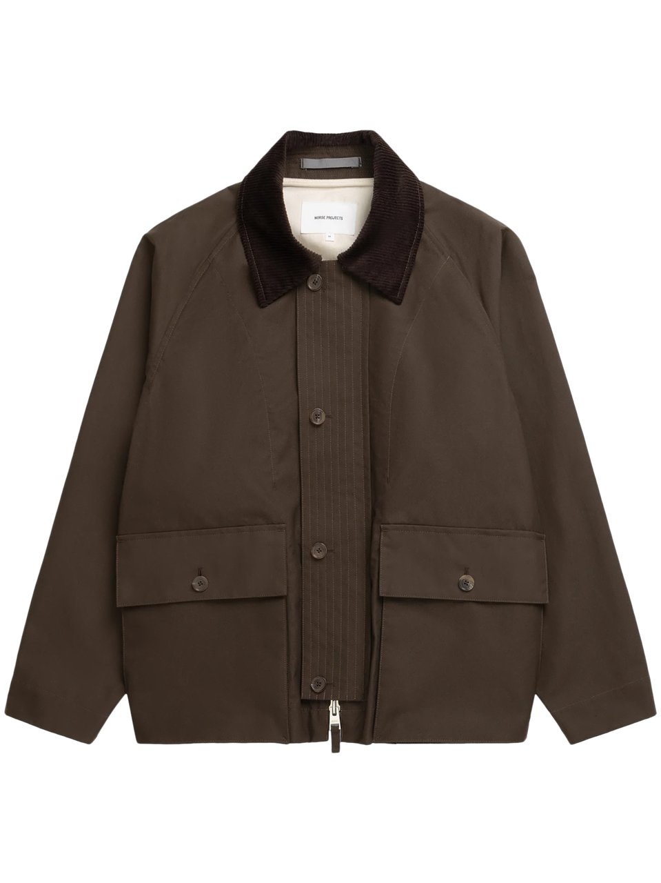 Norse Projects Waxed Finish Raglan Sleeve Jacket Zwart