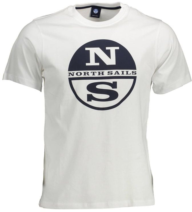 North Sails North Sails Bianco Cotton Mens T-Shirt Wit