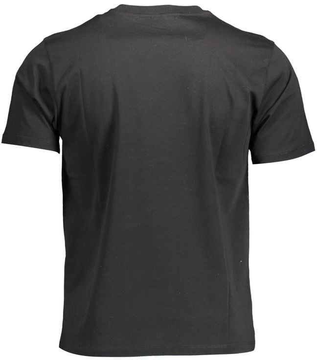 North Sails North Sails Black Cotton Men's T-Shirt Zwart