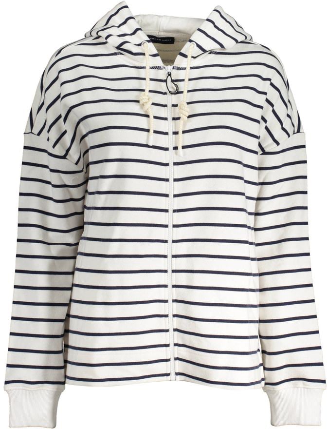 North Sails White Organic Cotton Women's Sweatshirt Wit