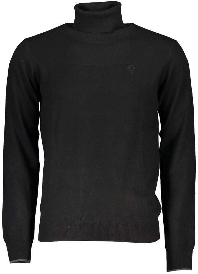 North Sails Black Poliammide Men Sweater Zwart