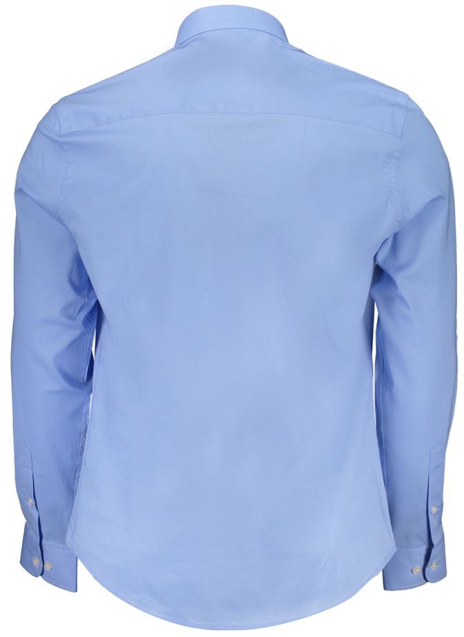 North Sails Light Blue Cotton Men Shirt Blauw