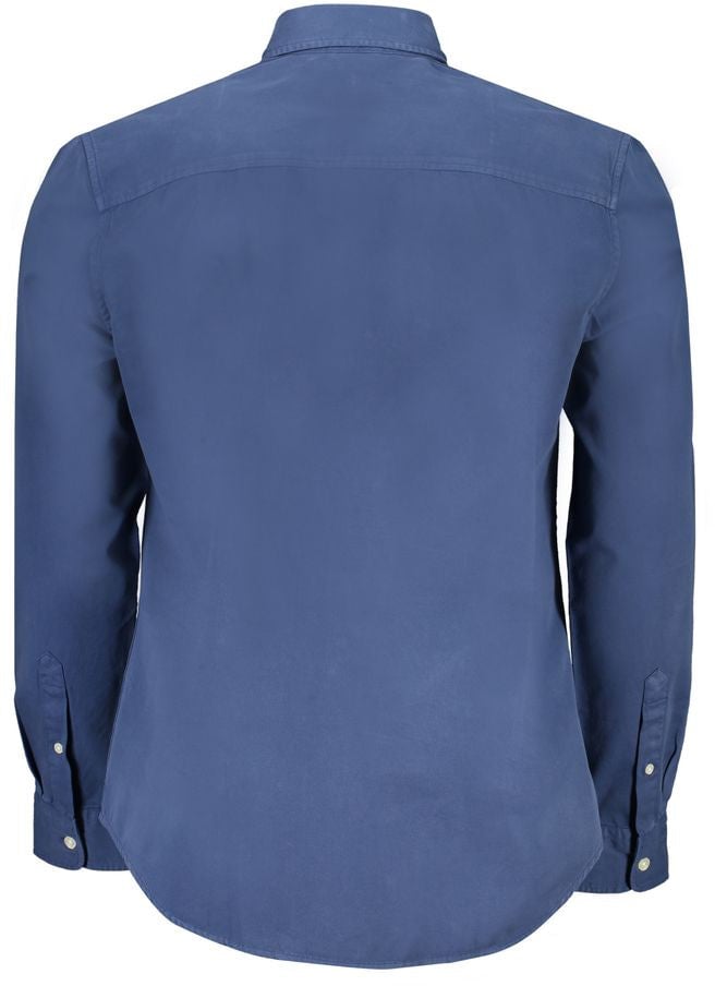 North Sails Blue Organic Cotton Men Shirt Blauw