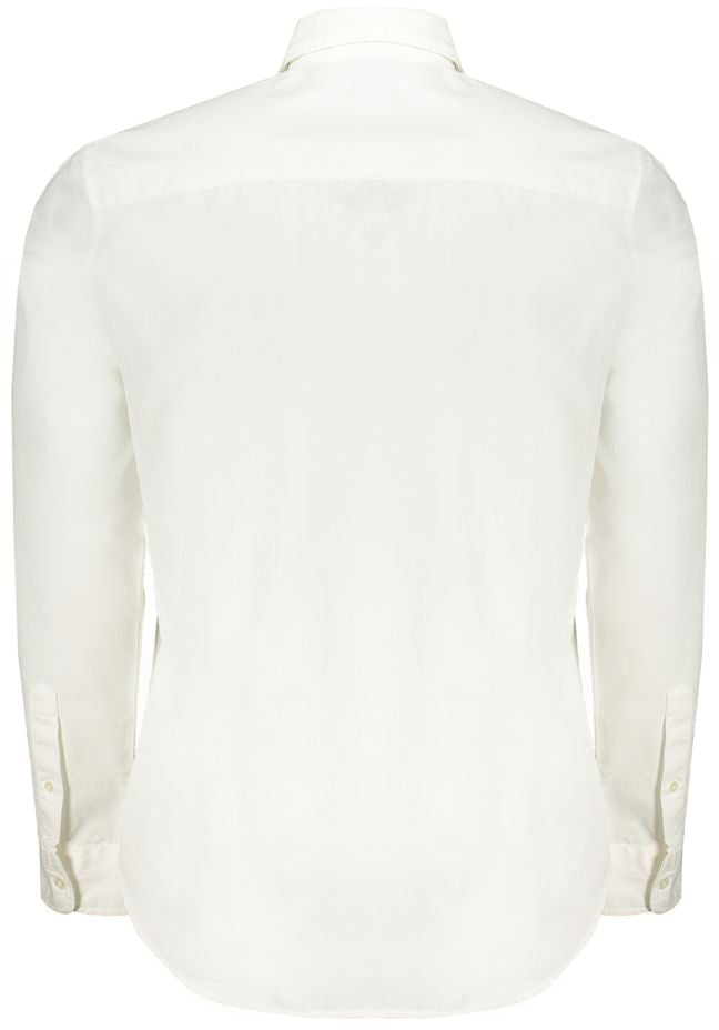 North Sails White Cotton Men Shirt Wit