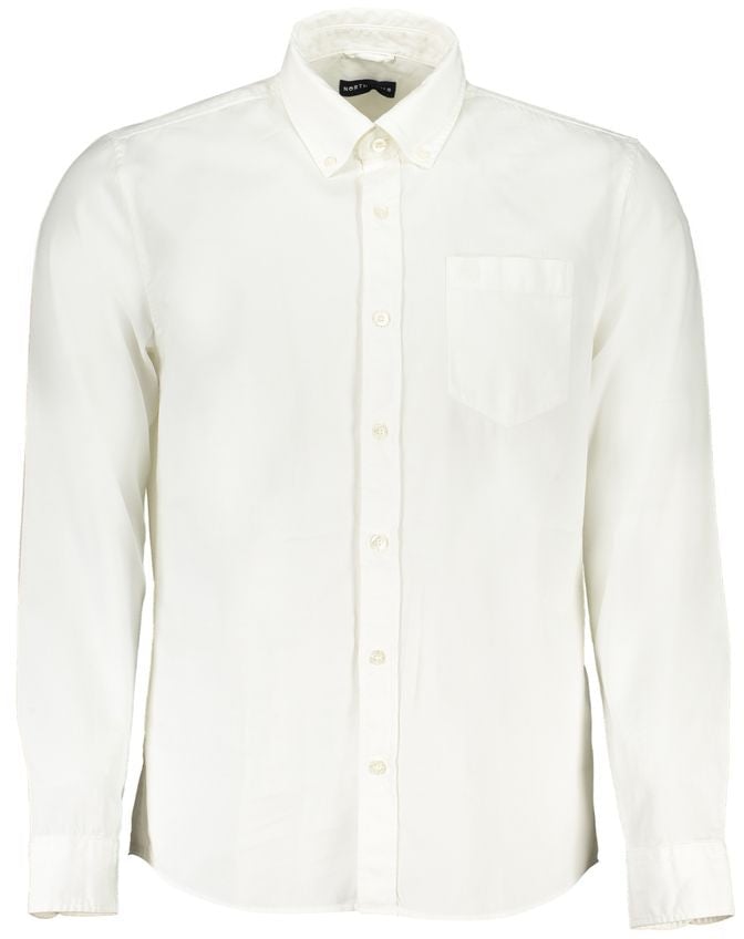 North Sails White Cotton Men Shirt Wit
