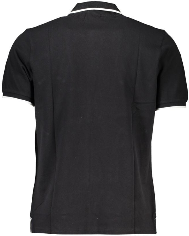 North Sails Black Cotton Men Polo Shirt Zwart
