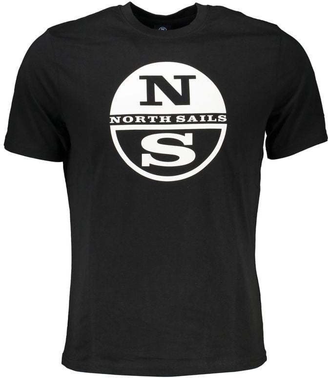 North Sails Black Cotton Men's T-Shirt Zwart