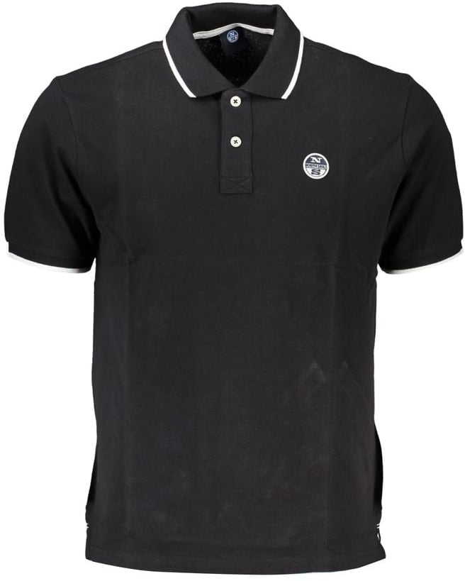North Sails North Sails Black Cotton Men's Polo Shirt Zwart