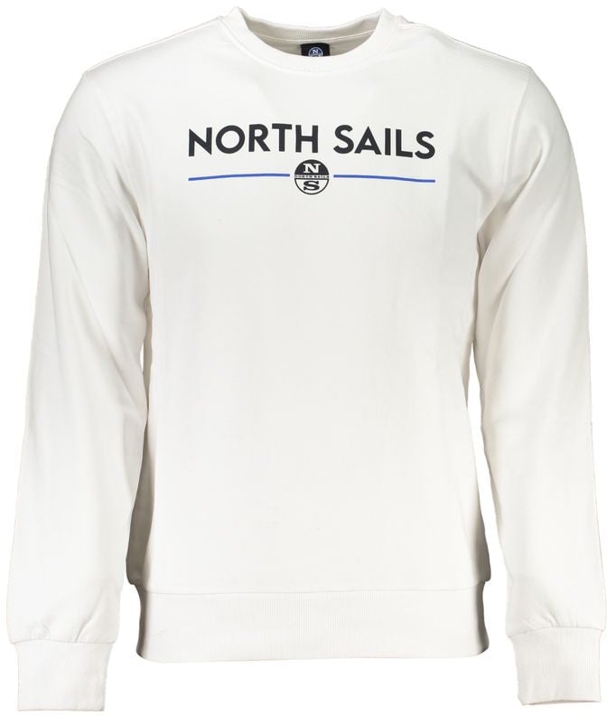 North Sails White Cotton Mens Sweatshirt Wit