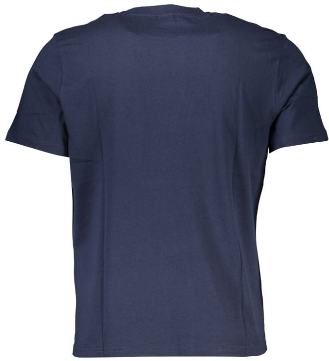 North Sails Blue Cotton Men T-Shirt Blauw
