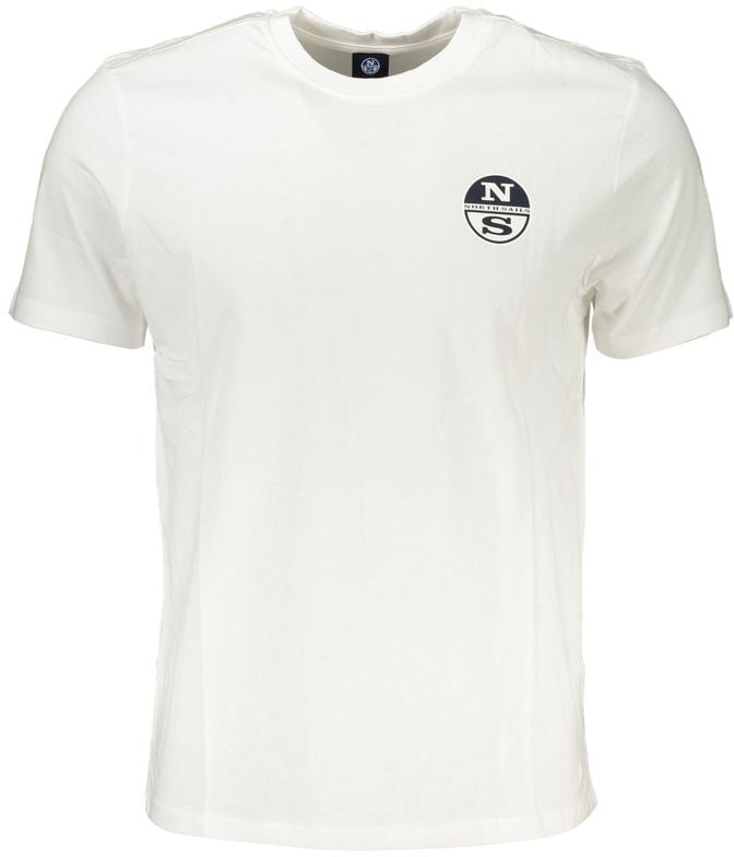 North Sails Bianco Cotton Men T-Shirt Wit