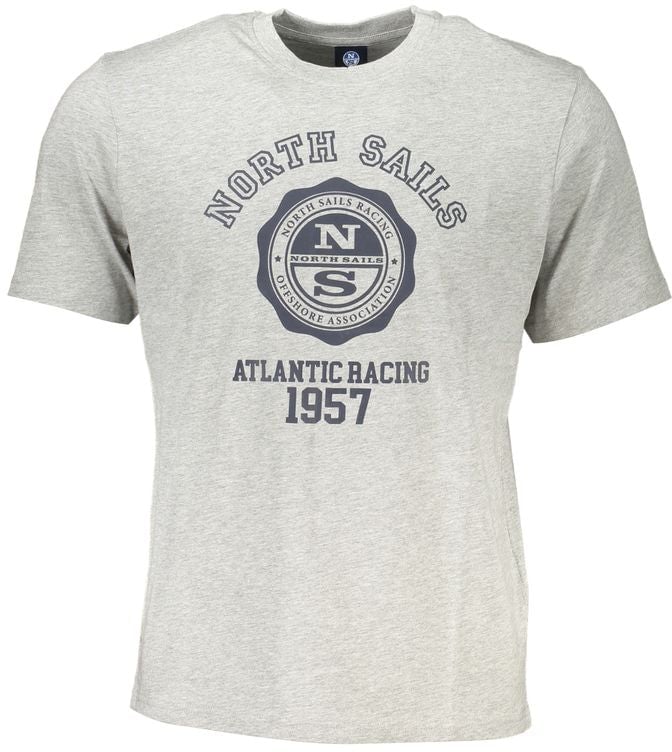 North Sails Grigio Cotton Men T-Shirt Grijs