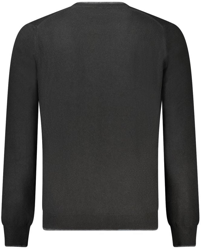 North Sails Grigio Wool Men Sweater Zwart