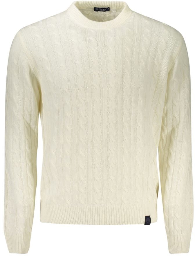 North Sails White Wool Men Sweater Zwart