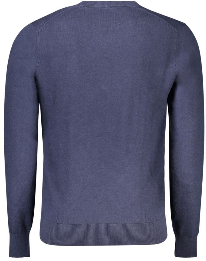 North Sails Blue Cotton Men Sweater Blauw