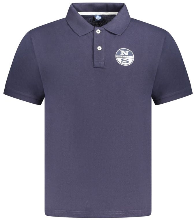 North Sails Blue Cotton Men Polo Blauw