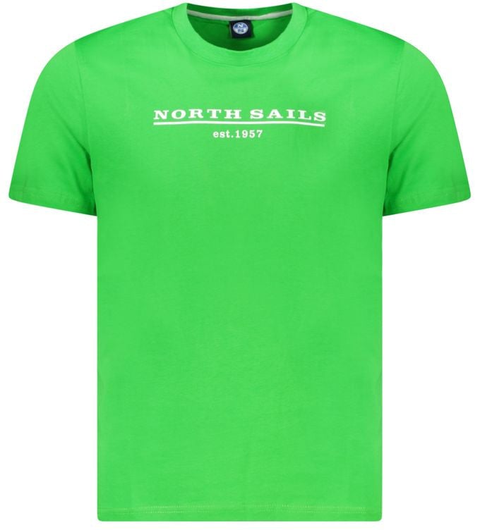 North Sails Verde Cotton Men T-Shirt Groen