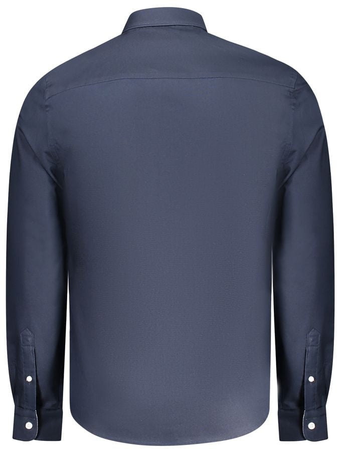 North Sails Blue Cotton Men Shirt Blauw