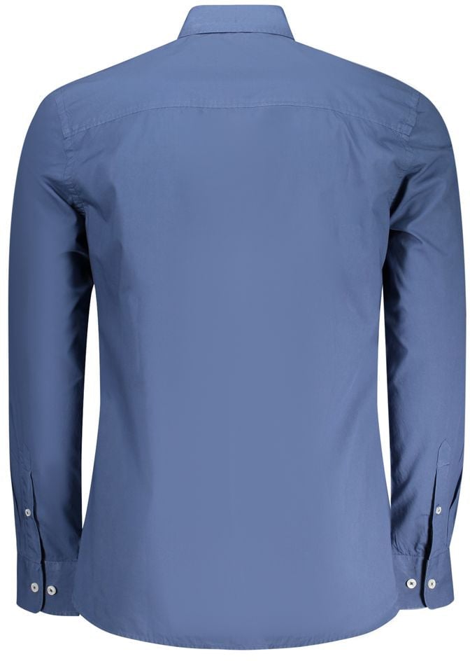 North Sails Blue Cotton Men's Shirt Blauw