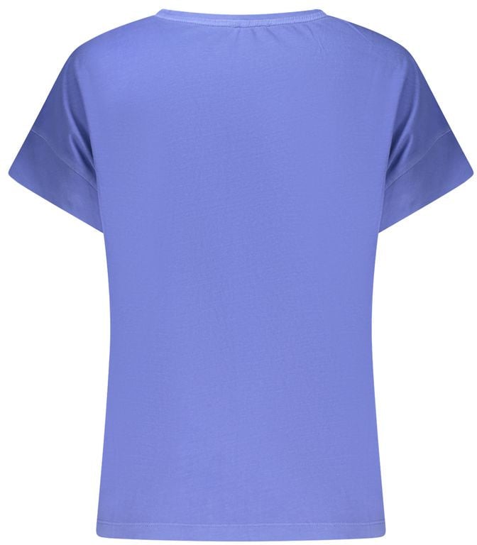 North Sails Blue Cotton Women T-Shirt Blauw