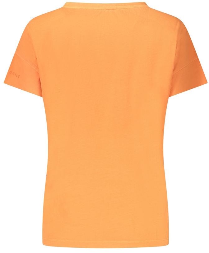 North Sails Arancione Cotton Women T-Shirt Oranje