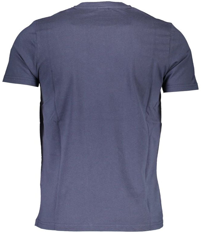 North Sails Blu Cotton Men T-Shirt Blauw
