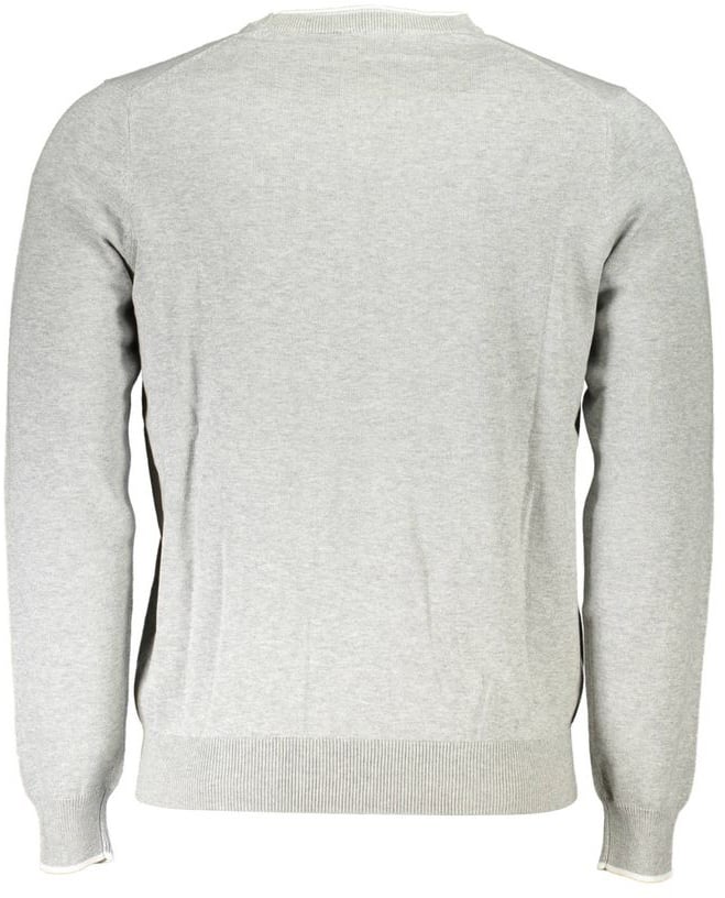 North Sails Grey Organic Cotton Men Sweater Grijs