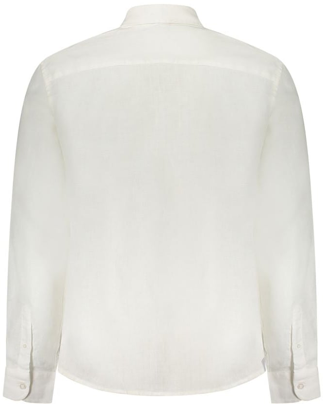 North Sails North Sails Bianco Linen Men Shirt Wit