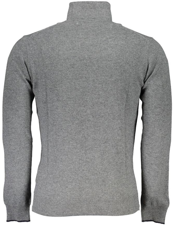 North Sails Grigio Poliammide Men Sweater Grijs