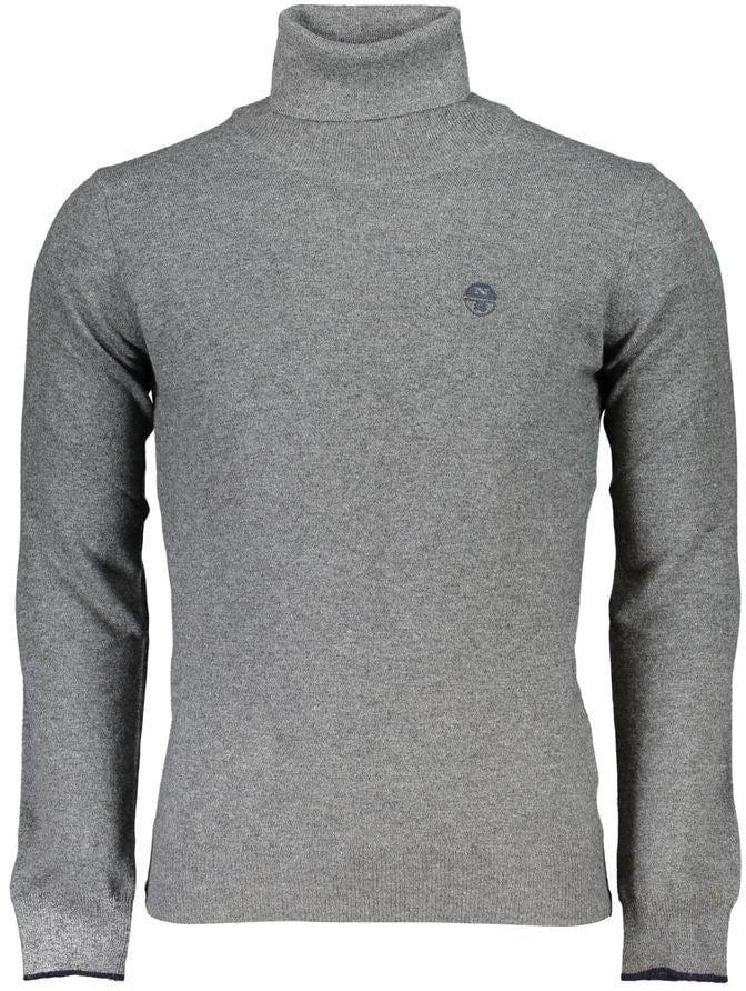 North Sails Grigio Poliammide Men Sweater Grijs
