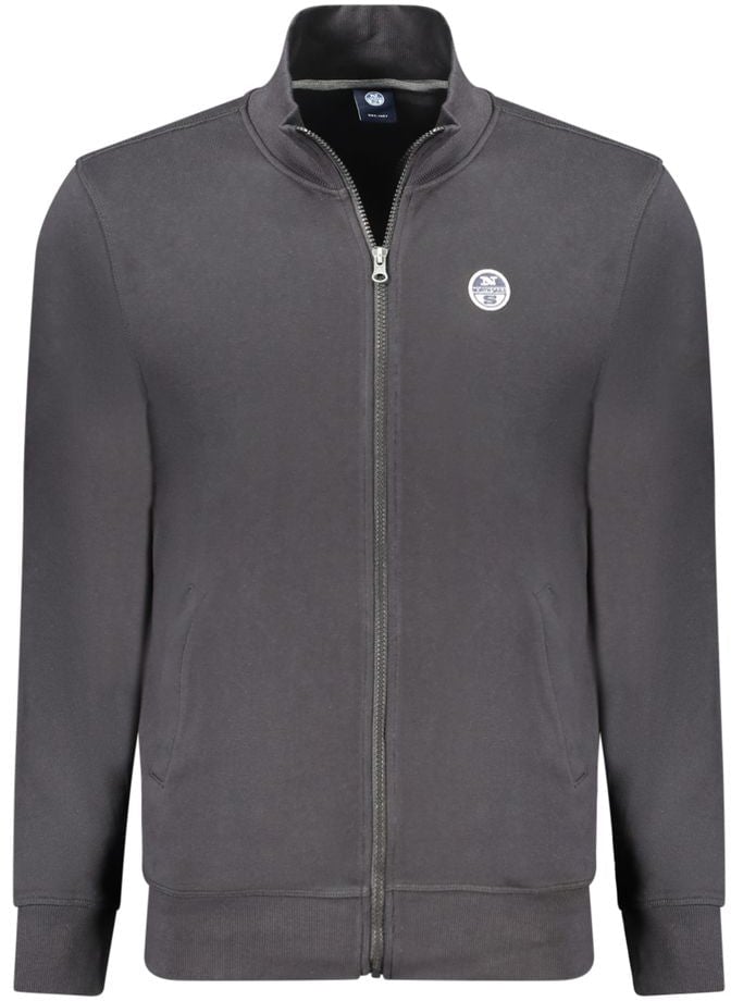 North Sails Black Cotton Men's Sweatshirt Zwart