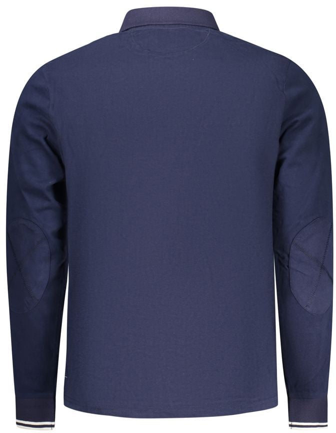 North Sails North Sails Blue Cotton Men Polo Shirt Blauw